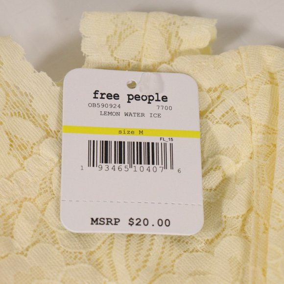 NWT Free People Racerback Bralette in Lemon Water Ice - Picture 3 of 8